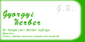 gyorgyi werber business card